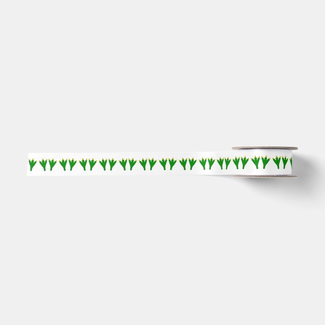 Cartoon Dinosaur Footprints Satin Ribbon (Front)