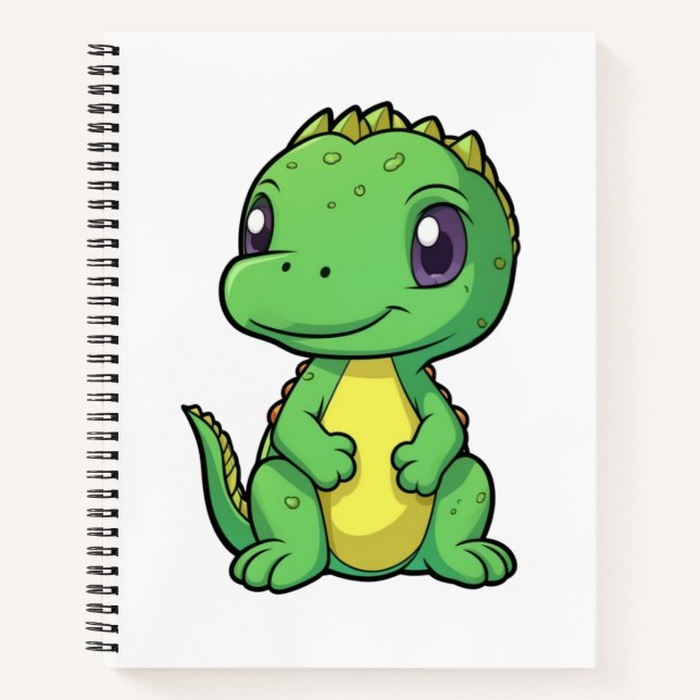 Cartoon dinosaur illustration notebook (Front)