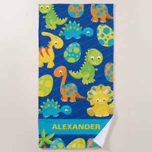 Cartoon Dinosaur Pattern Boys Summer  Beach Towel
