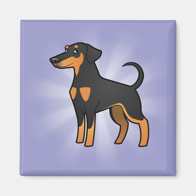 Cartoon Doberman Pinscher (floppy ears) Magnet (Front)