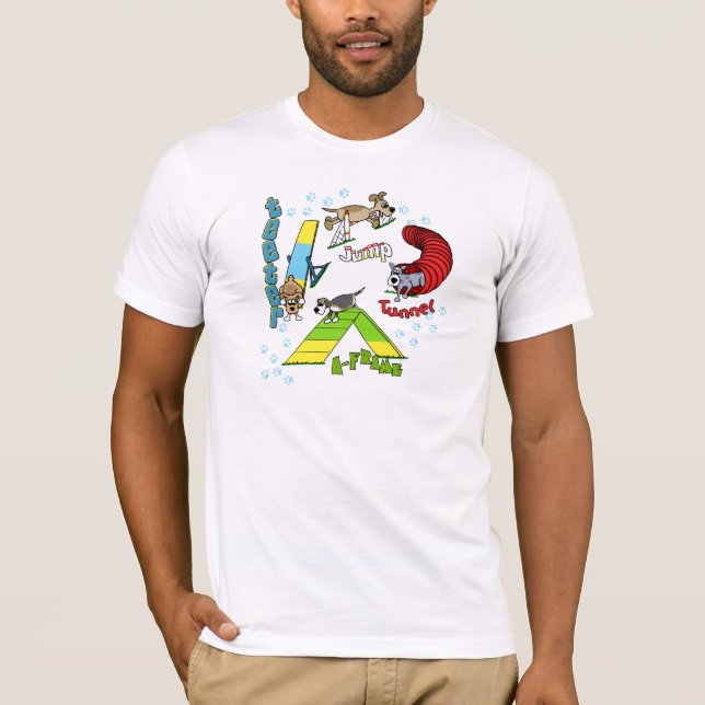 Cartoon Dog Agility T-Shirt (Front)