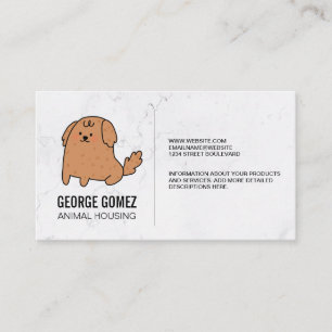 Cartoon Dog Animal Services Business Card