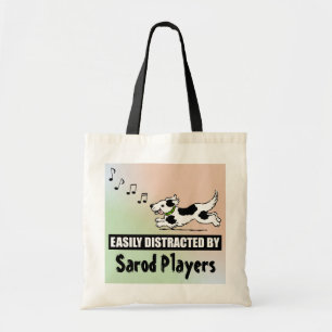 Cartoon Dog Easily Distracted by Sarod Players Tote Bag