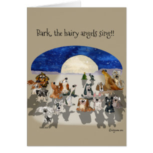 Cartoon Dog Holiday Christmas Card