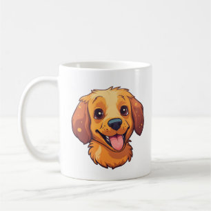 Cartoon dog illustration coffee mug