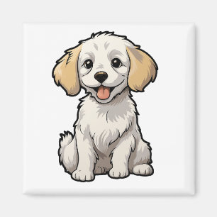 Cartoon dog illustration magnet