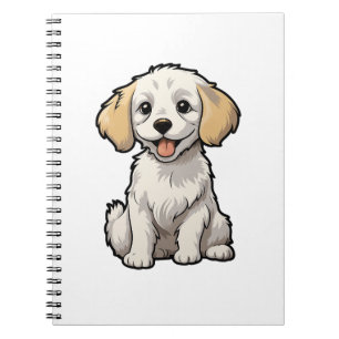 Cartoon dog illustration notebook