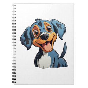Cartoon dog illustration notebook