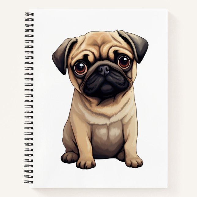Cartoon dog illustration notebook (Front)