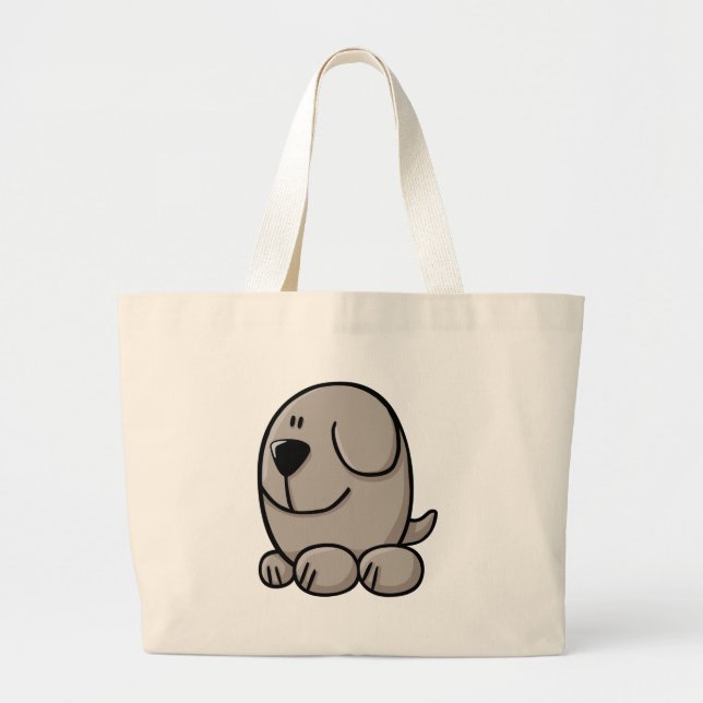 Cartoon Dog Large Tote Bag (Front)
