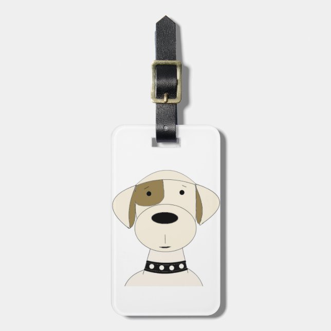 Cartoon Dog Luggage Tag (Front Vertical)