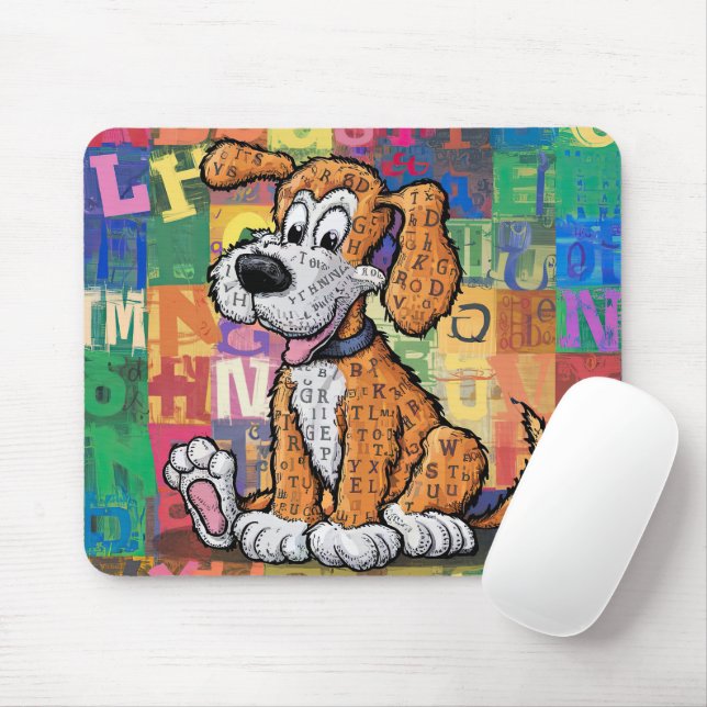 Cartoon Dog Mouse Pad (With Mouse)
