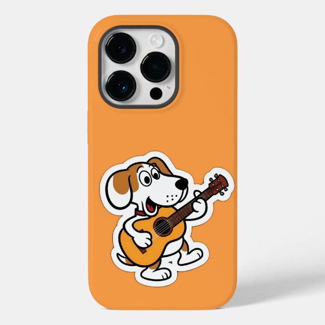 cartoon  dog playing a guitar Case-Mate iPhone case (Back)