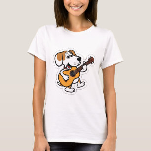 cartoon  dog playing a guitar T-Shirt