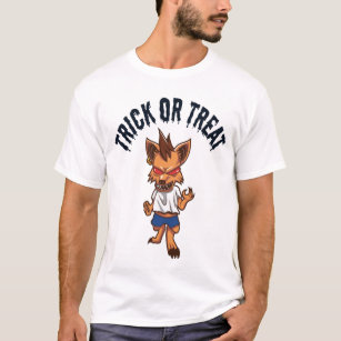 cartoon dog tail "trick or treat" T-Shirt