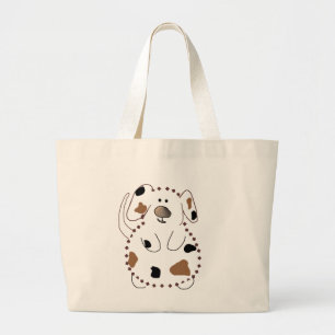 Cartoon Dog Tshirts and Gifts Large Tote Bag