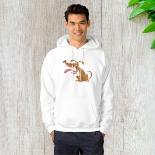 Cartoon Dog with Big Smile and Tongue Out Hoodie