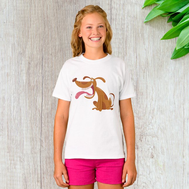 Cartoon Dog with Big Smile and Tongue Out T-Shirt (Creator Uploaded)