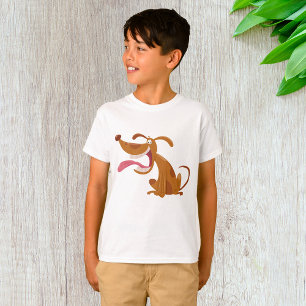 Cartoon Dog with Big Smile and Tongue Out T-Shirt