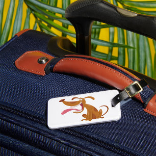 Cartoon Dog With Tongue Out  Luggage Tag
