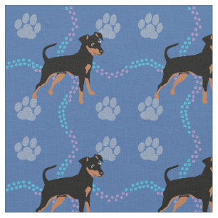 Cartoon Dogs - Miniature Pinscher v5 Fabric