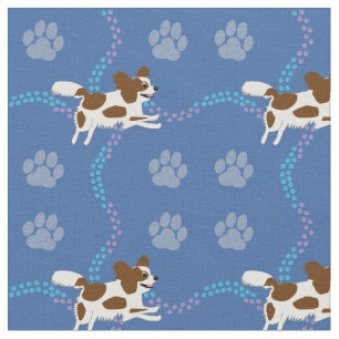 Cartoon Dogs - Papillon Fabric