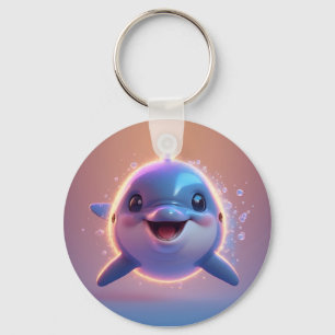 🐬 Cartoon Dolphin Cute Ocean Animal Gift 🐬 Key Ring
