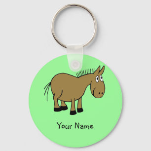 Cartoon Donkey Key Ring