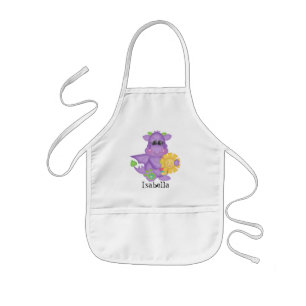 Cartoon Dragon fun add name kids apron