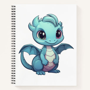 Cartoon dragon illustration notebook