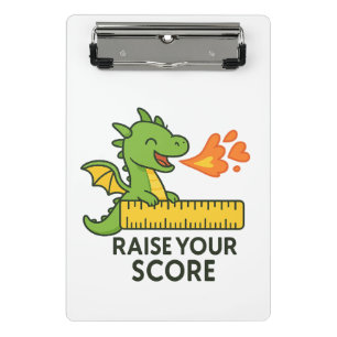 Cartoon Dragon Ruler Sticker – Cute School  Mini Clipboard