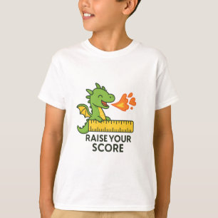 Cartoon Dragon Ruler Sticker – Cute School  T-Shirt