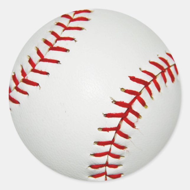 Cartoon Drawn American Baseball Classic Round Sticker (Front)