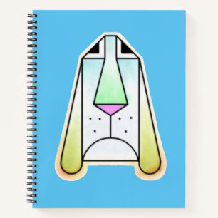 Cartoon Droopy Blue Bloodhound Spiral Notebook