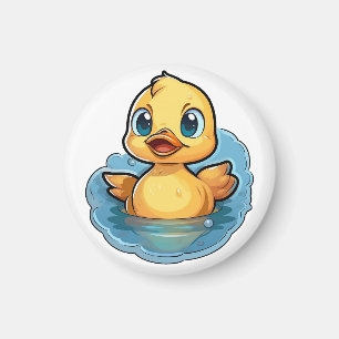 Cartoon duck illustration magnet