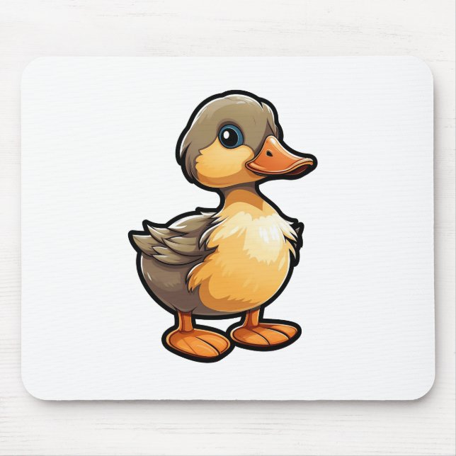 Cartoon duck illustration mouse pad (Front)