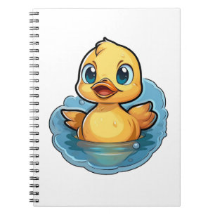Cartoon duck illustration notebook