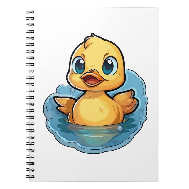Cartoon duck illustration notebook (Front)