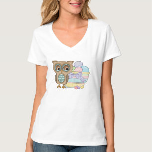 Cartoon Easter Owl womens t-shirt
