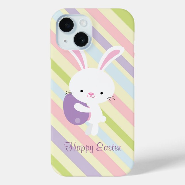 Cartoon Easter Rabbit with Stripes Case-Mate iPhone Case (Back)