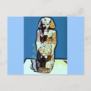 Cartoon Egyptian Statue Postcard