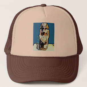 Cartoon Egyptian Statue Trucker Hat