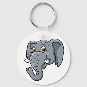Cartoon Elephant Key Ring