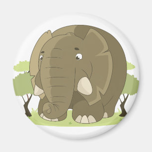 Cartoon Elephant Magnet