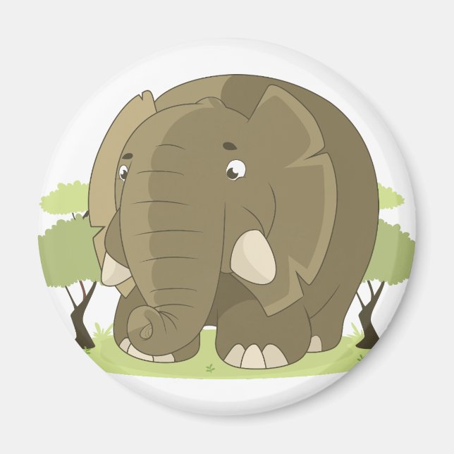 Cartoon Elephant Magnet (Front)