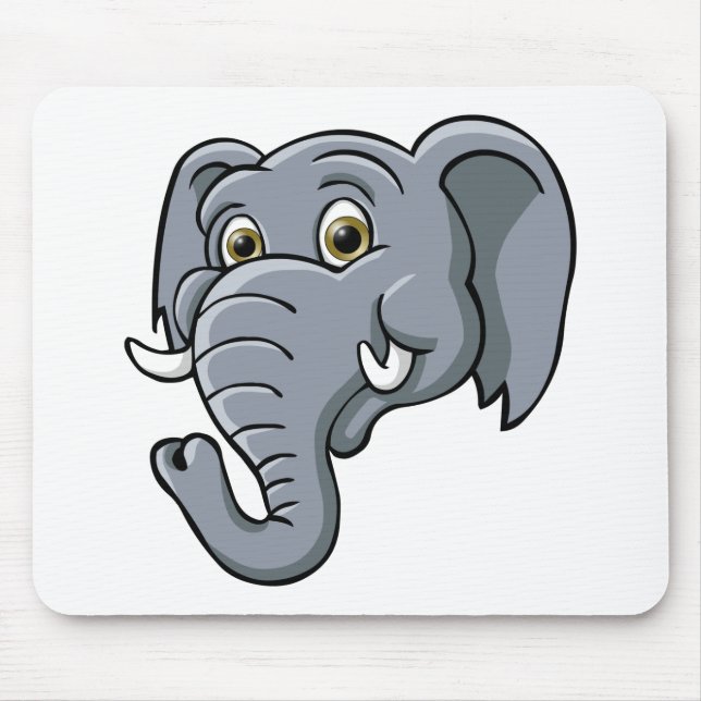Cartoon Elephant Mouse Pad (Front)