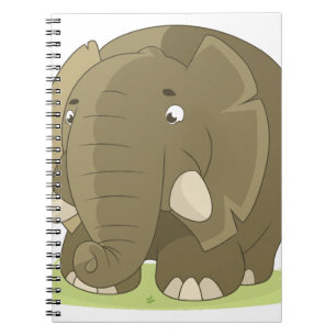 Cartoon Elephant Spiral Notebook