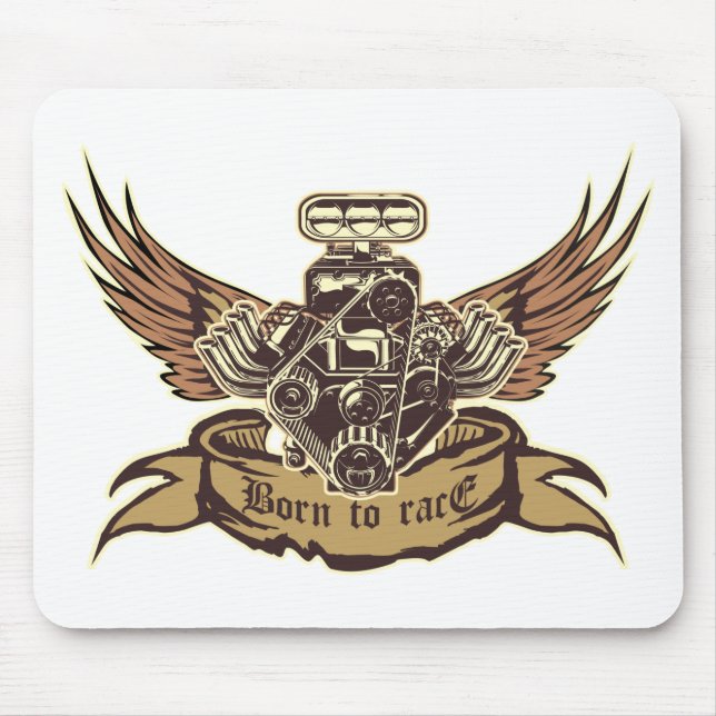 Cartoon engine mouse pad (Front)