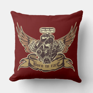 Cartoon engine throw pillow