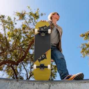 Cartoon eyes skateboard